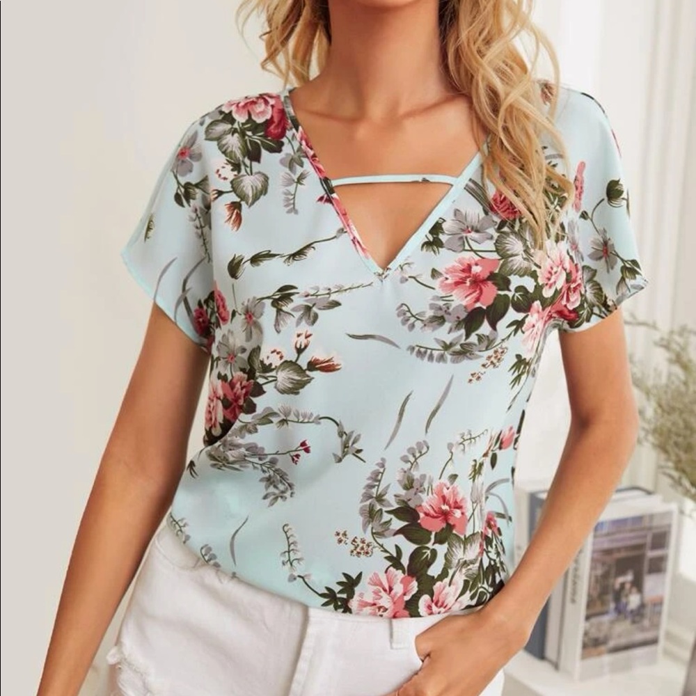 New floral print top